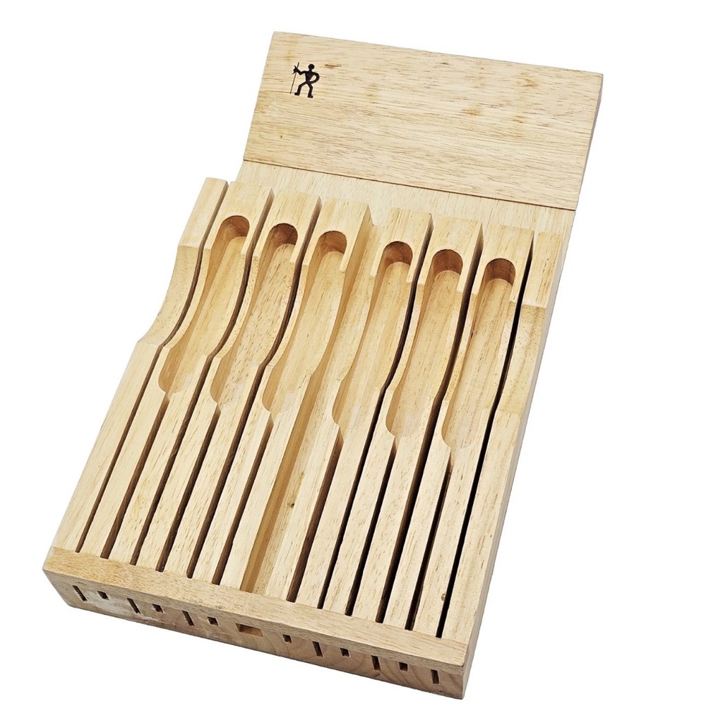 J.A. Henckels International 12-Slot + Steel In-Drawer Knife Organizer Beechwood